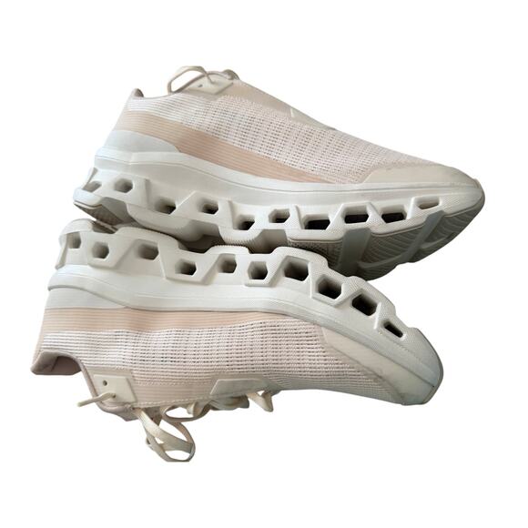 EUC On Cloudmonster Void women’s running shoes sz 10 color dew/ ivory - Picture 4 of 13